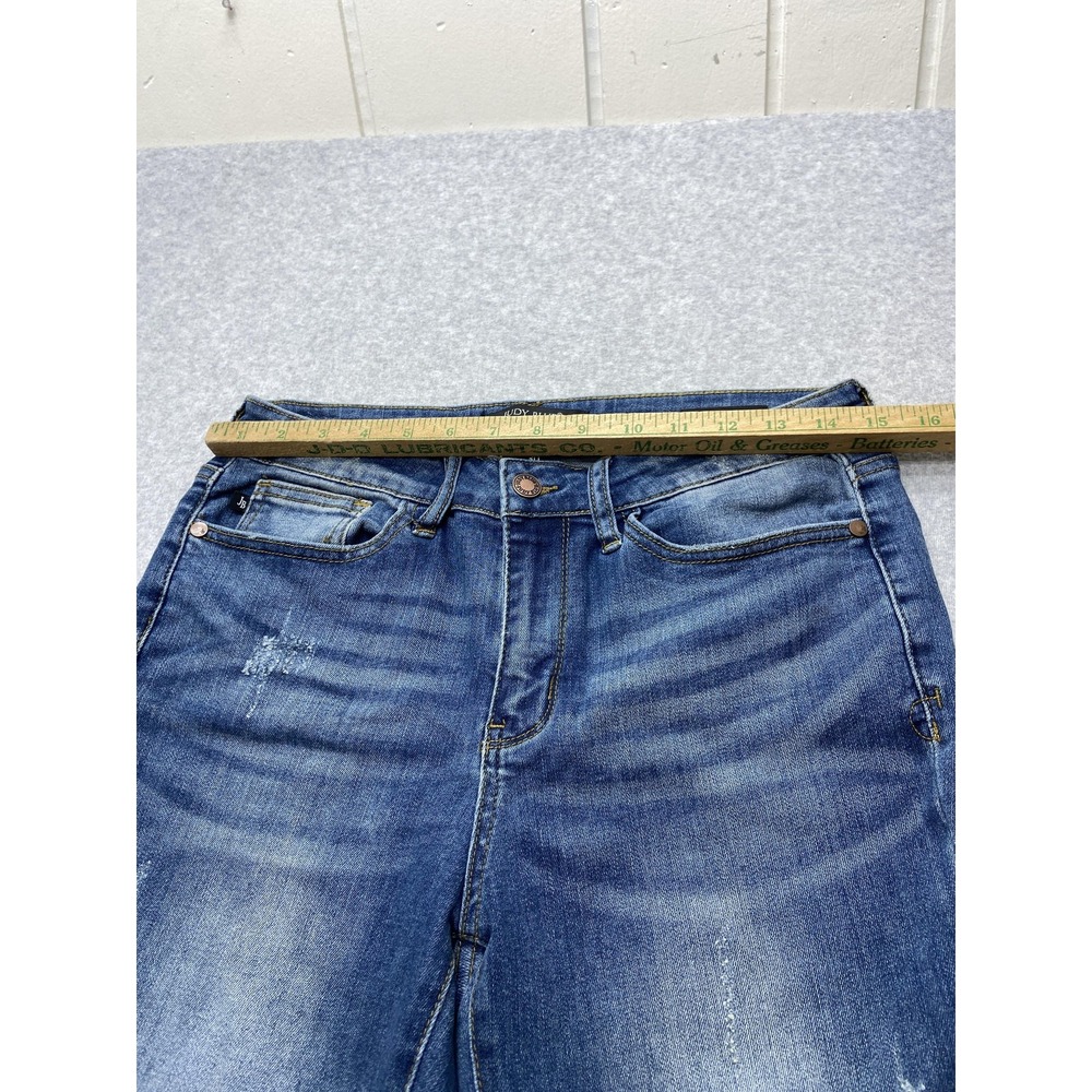 Judy Blue Jeans Womens 30 Relaxed Fit Distressed Ripped Denim Stretch Casual Pan - Picture 5 of 13